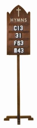 Hymn Board  On Stand 4290 15 inch W X 86